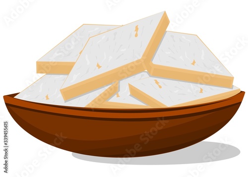 Kaju katli indian Sweets Vector