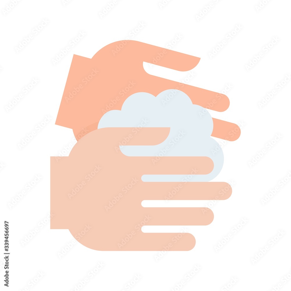 wash hand or hygiene related hands wash and rub with soap bubbles vector in flat style, wash hand or hygiene related hands wash and rub with soap bubbles vector in flat style,