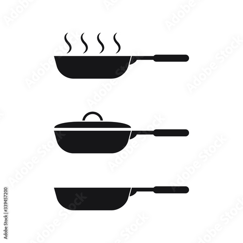 Frying pan vector icon isolated