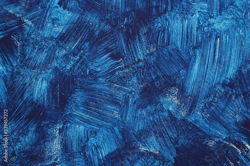 Blue watercolor acrylic paint stain Dynamic Brush Stroke. Art Abstract Space for Text or log. Concept for stickers, banners, cards, advertisement