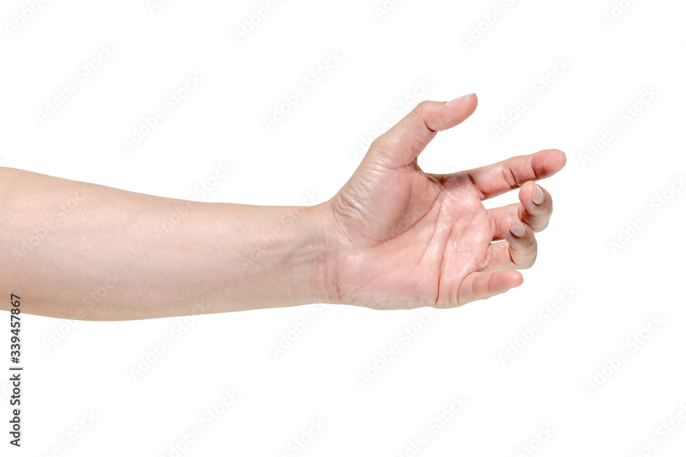 Man stretching hand to handshake isolated on a white background Man stretching hand to handshake isolated on a white background
