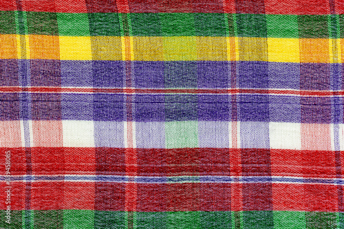 Scottish plaid. Thai loincloth pattern, stripes background.