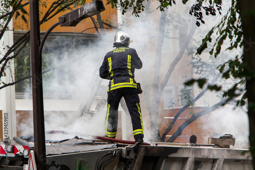 Photography Intervention Pompiers de Paris sur incendie