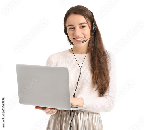 Beautiful young woman with ...