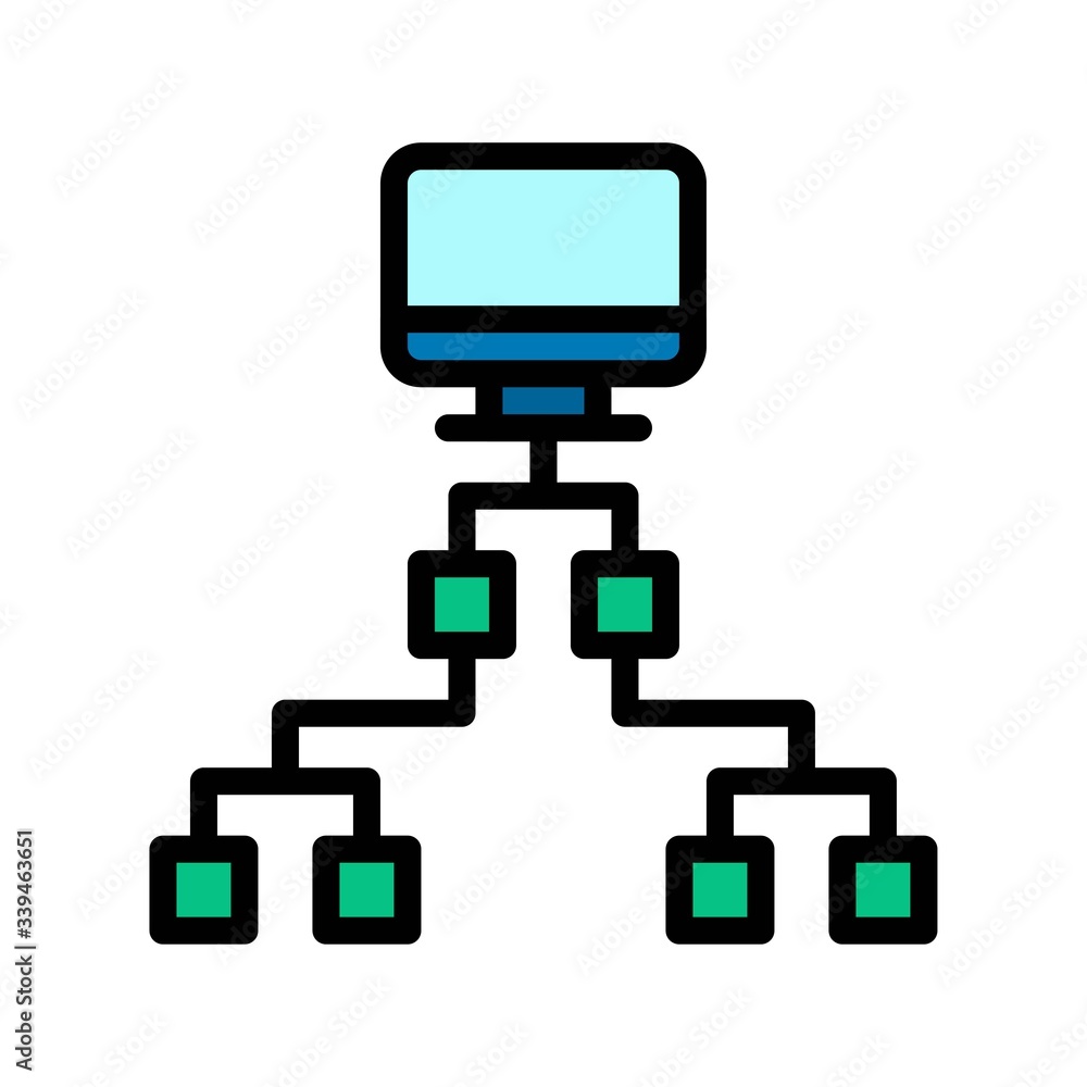 telework or telecommuting related computer connected with servers vector with editable stroke, telework or telecommuting related computer connected with servers vector with editable stroke,