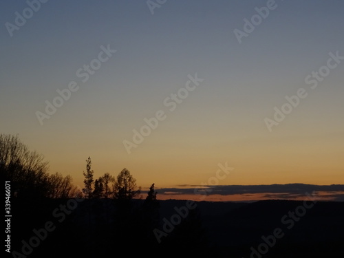 sunset in the mountains