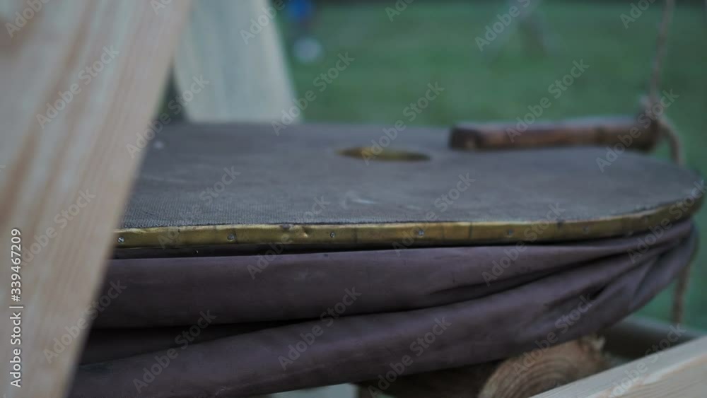 Bellows or pair of bellows is device constructed to furnish strong blast of air. Simplest type consists of a flexible bag comprising pair of rigid boards with handles joined by flexible leather sides.