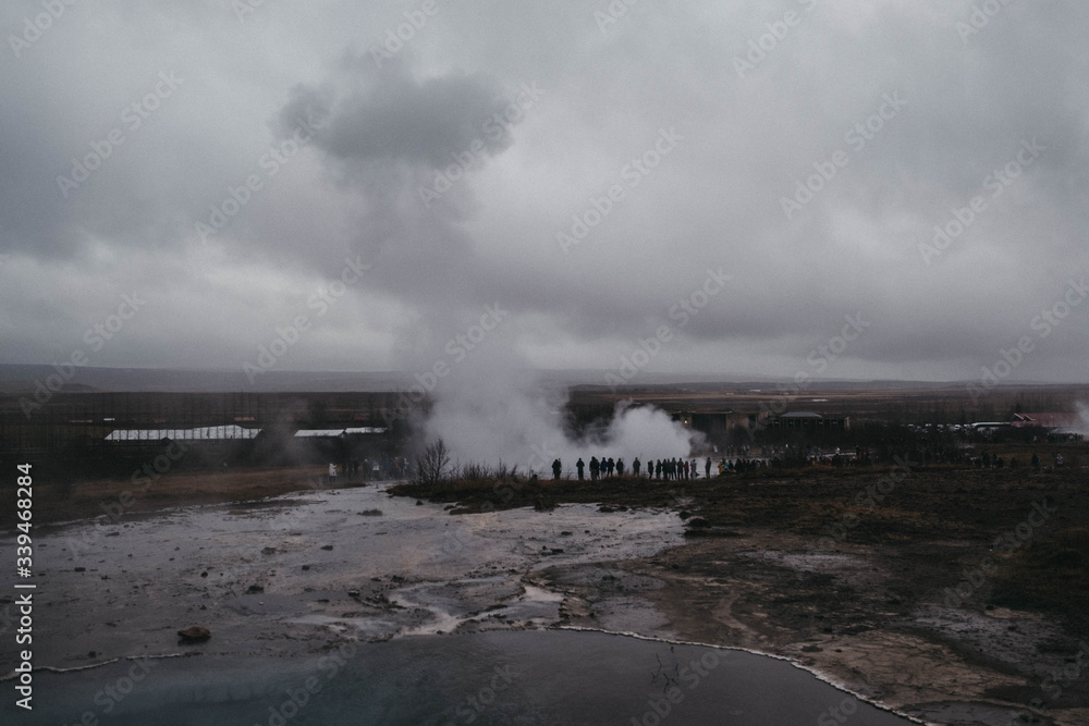 Geyser Strokkur in Iceland, eruption
