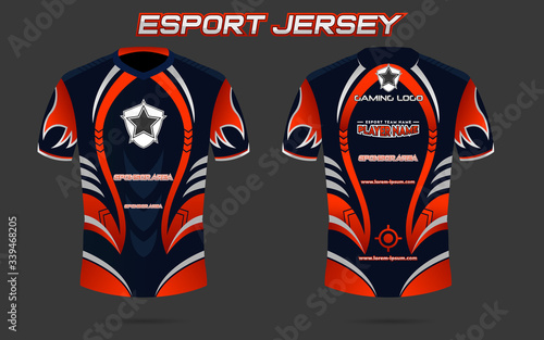 Esport Jersey Design with Dummy Logo and Sponsorship