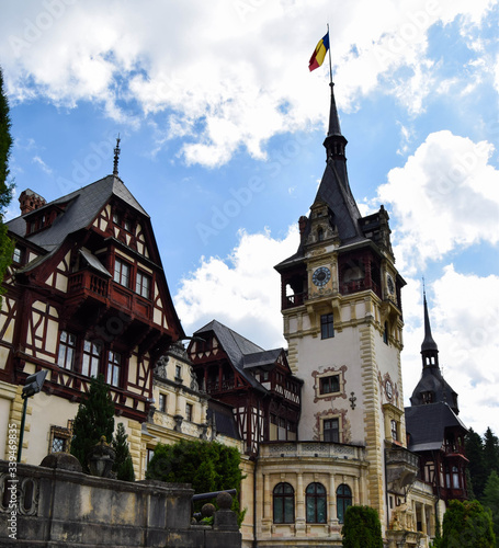 Peles Castle is a masterpiece of German new-Renaissance architecture. Nestled at the foot of the Bucegi Mountains in the picturesque town of Sinaia, built as a summer residence of the kings of Romania © Vali