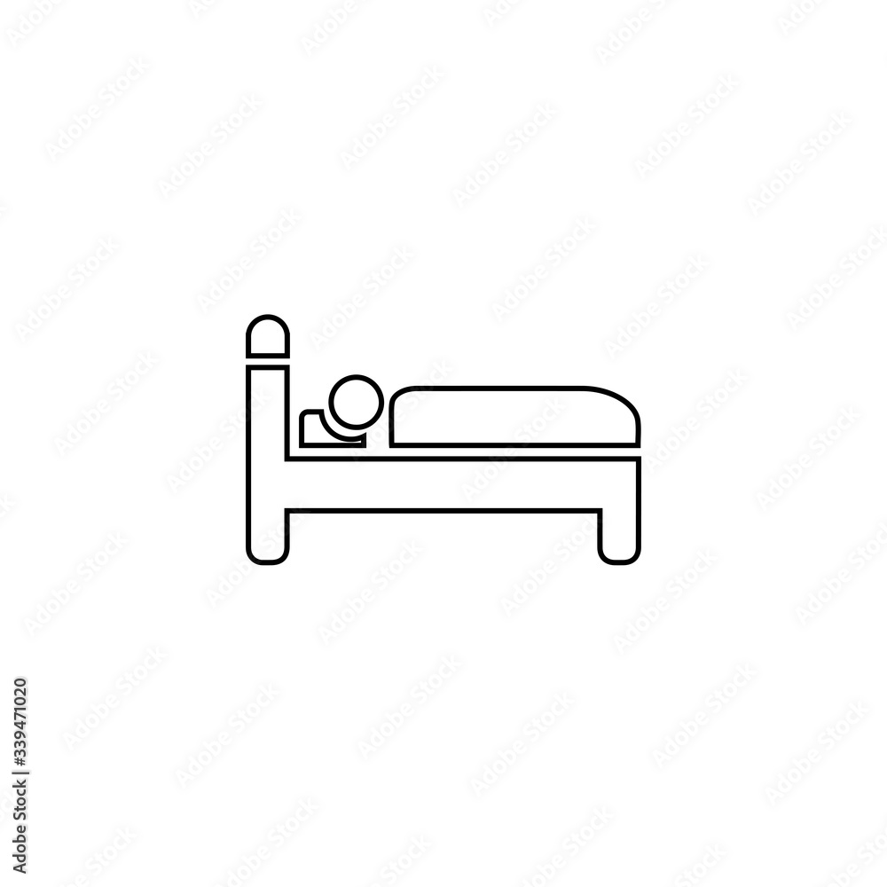 Bed icon, Furniture Vector illustration, flat design. Bed icon, Furniture Vector illustration, flat design.