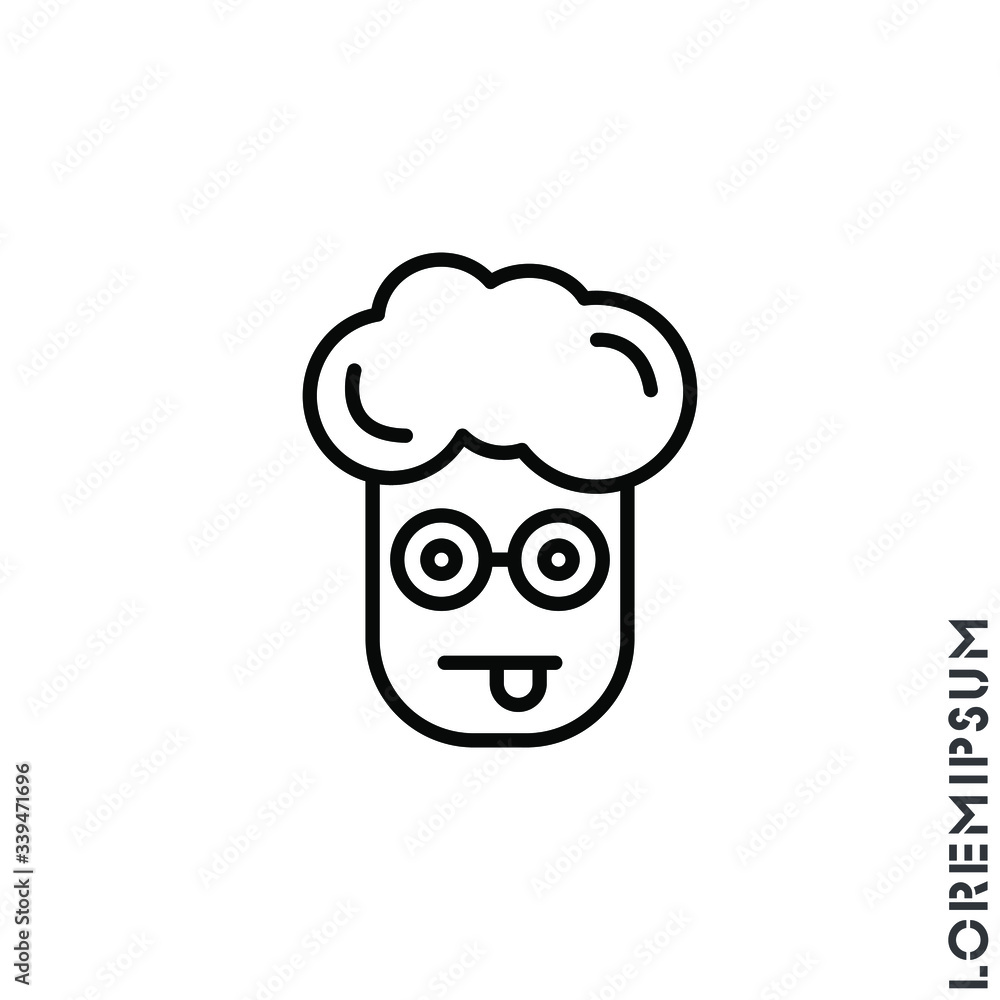 Mocking Funny Humor Emoticon boy, man Icon Vector Illustration. Outline Style. Mocking Funny Humor Emoticon boy, man Icon Vector Illustration. Outline Style.