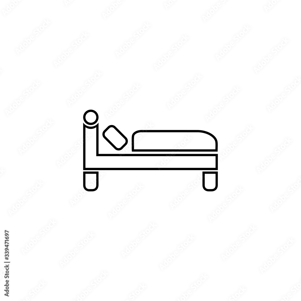 Bed icon, Furniture Vector illustration, flat design. Bed icon, Furniture Vector illustration, flat design.