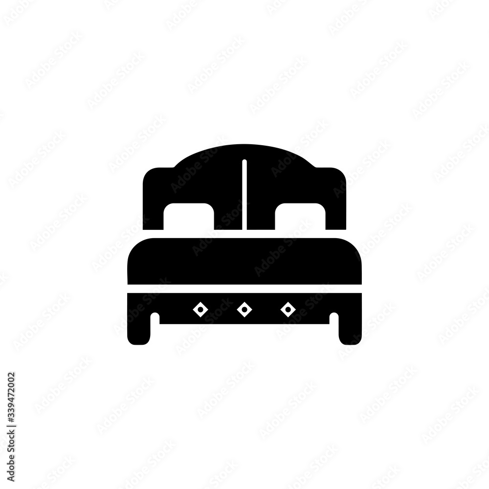 Bed icon, Furniture Vector illustration, flat design. Bed icon, Furniture Vector illustration, flat design.