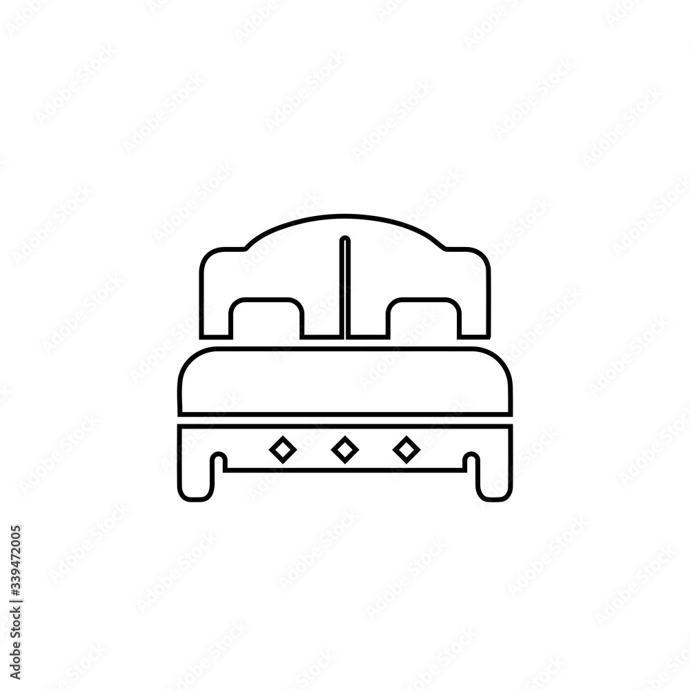 Bed icon, Furniture Vector illustration, flat design. Bed icon, Furniture Vector illustration, flat design.