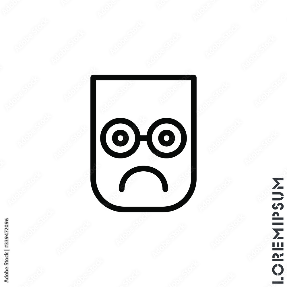 Sad icon vector, emoticon symbol. Modern symbol for web and mobile apps. Very Sad Emoticon Icon Vector Illustration. Outline Style. Sad icon vector, emoticon symbol. Modern symbol for web and mobile apps. Very Sad Emoticon Icon Vector Illustration. Outline Style.