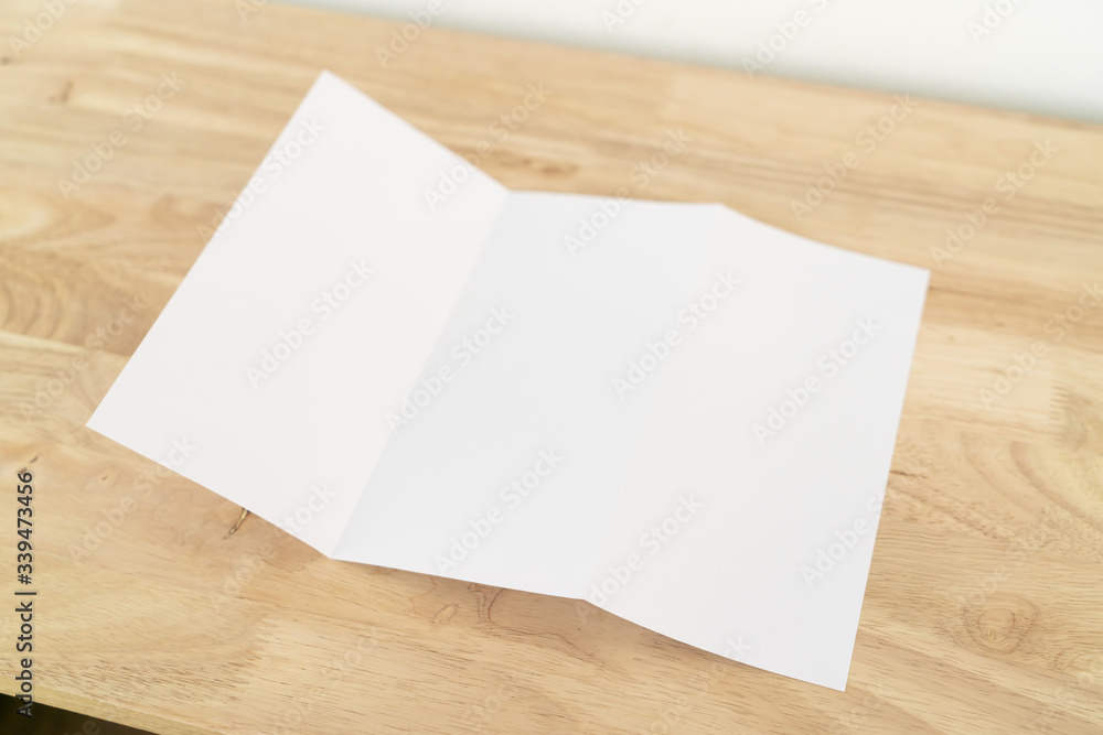 A4 tri-fold brochure blank white template for mock up and presentation design. A4 tri-fold brochure blank white template for mock up and presentation design.