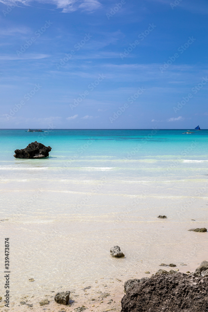 White Beach and Rock, Boracay island, Philippines. White Beach and Rock, Boracay island, Philippines.