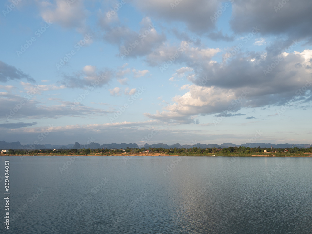 view of Mekong river at Nakorn Phanom, Thaiand