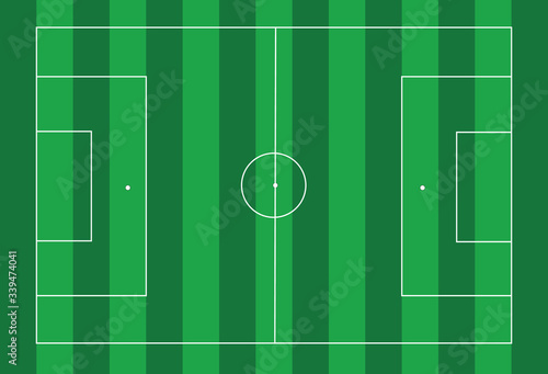 Football field or Soccer field design top view