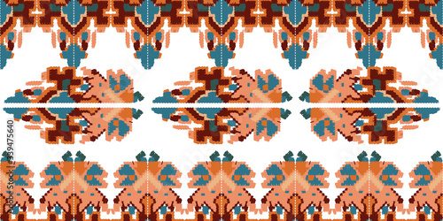 Drapery curves pagan tripe seamless pattern. Indian old surface background. Vector ornament