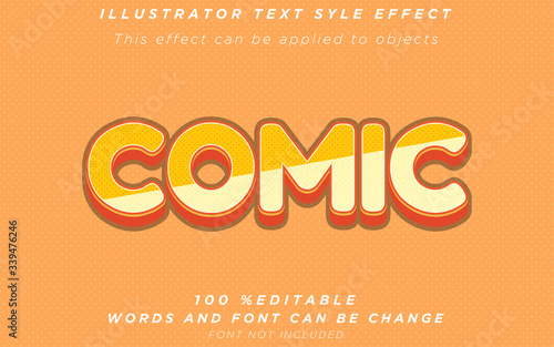 comic text effect premium vector