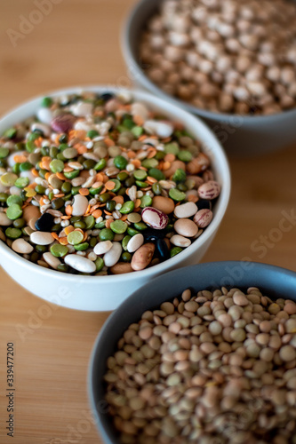 mixed legumes in bowl
