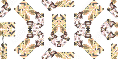 Drapery curves pagan tripe seamless pattern. Indian old surface background. Vector ornament.