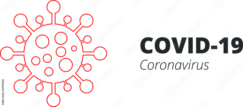 Coronavirus vector icon. Novel coronavirus 2019 COVID-19 theme. COVID-19 icon. Coronavirus line icon.
