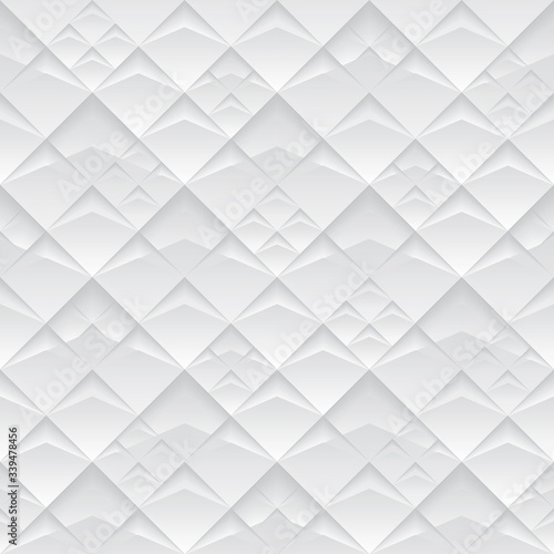 Seamless White 3d Geometric Background Texture