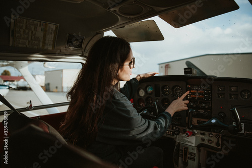 Professional female aviator