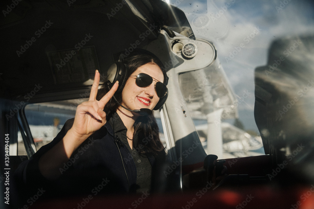 Aviator pose for a picture Aviator pose for a picture