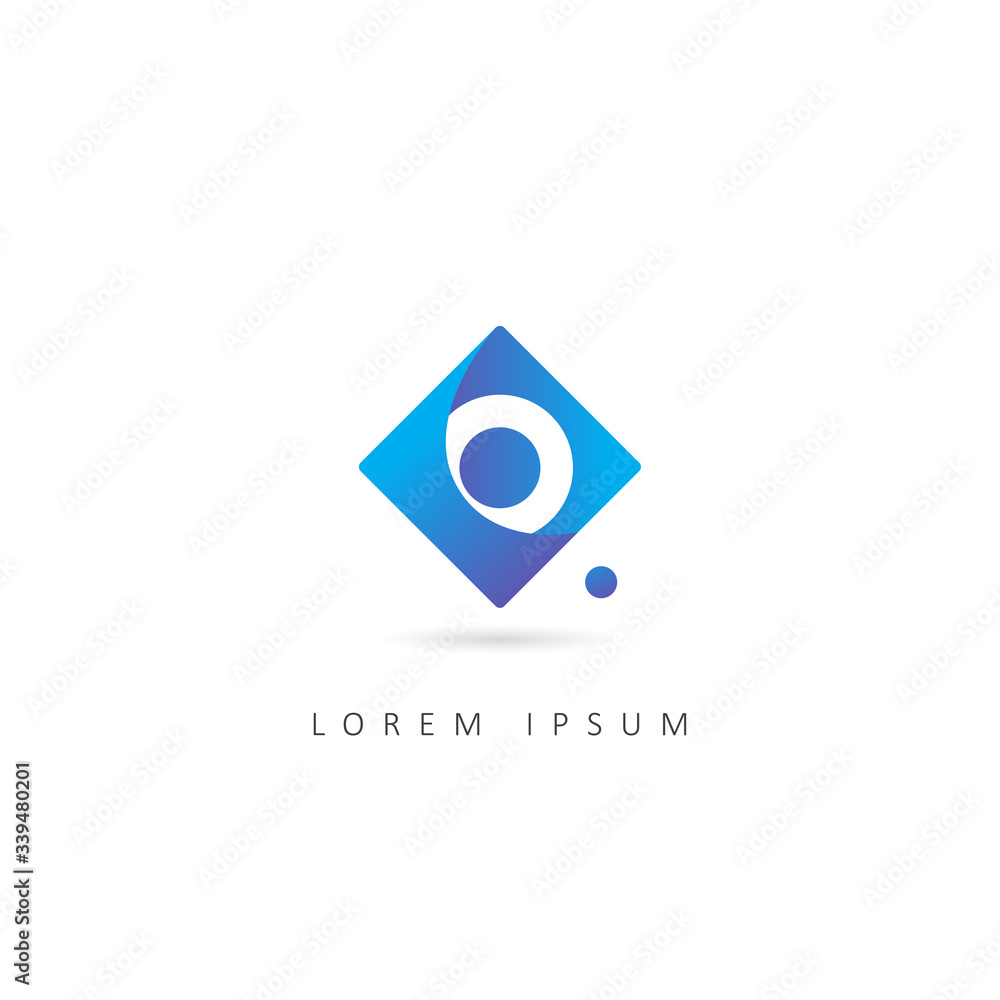 Abstract Letter O Logo with dot element. Design Vector Illustration Template Abstract Letter O Logo with dot element. Design Vector Illustration Template