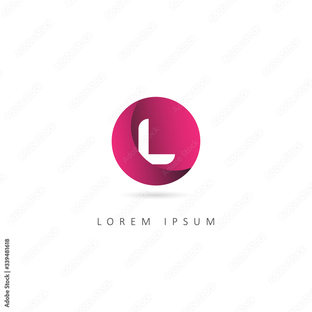 Abstract Letter L Logo with Circle element. Design Vector Illustration Template Abstract Letter L Logo with Circle element. Design Vector Illustration Template