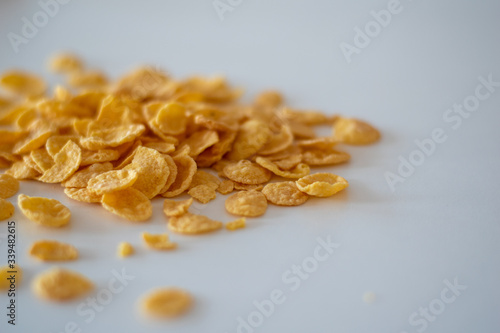 corn flakes on white surface