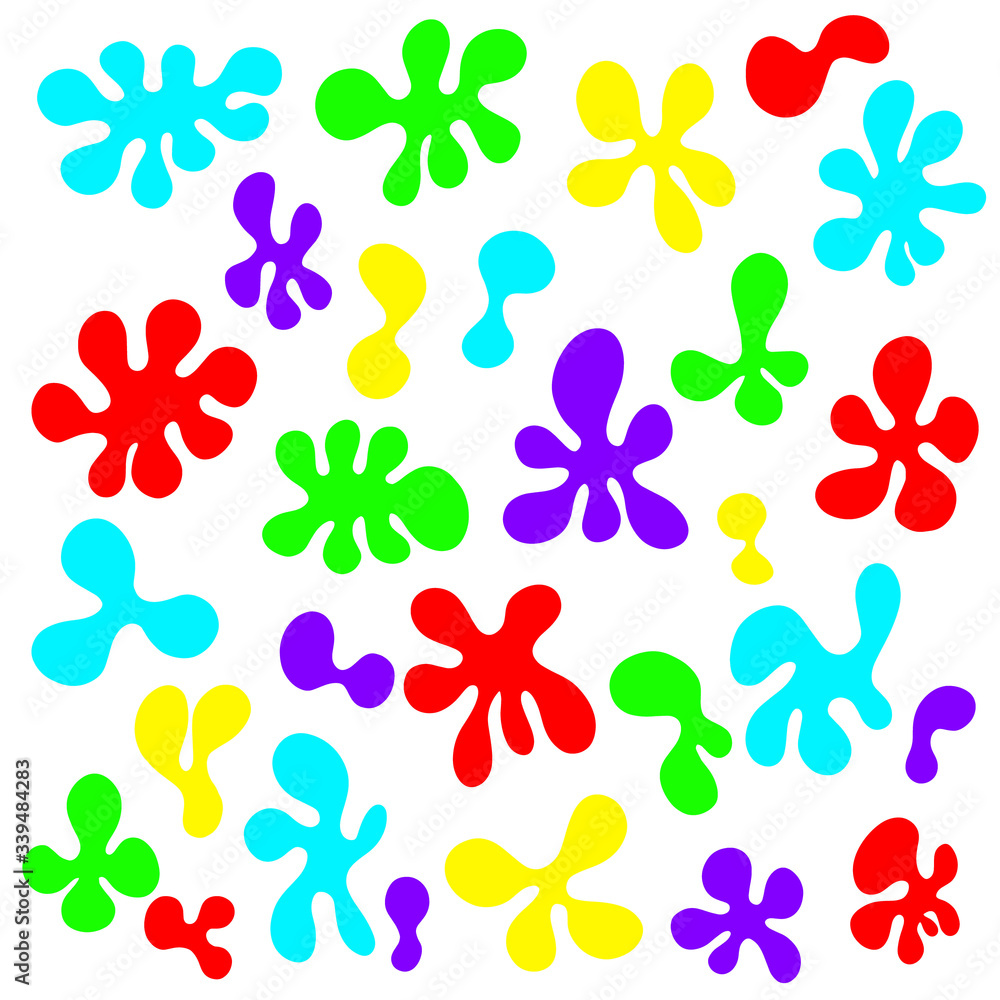 Collection of Vector Ink or Paint Blobs and Splatters Collection of Vector Ink or Paint Blobs and Splatters