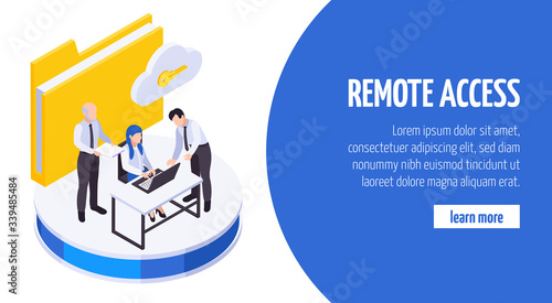 Remote Work Management Isometric 