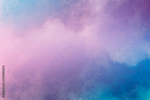 Abstract fractal background in the form of blue and pink clouds and is suitable for use in projects of imagination, creativity and design.м
