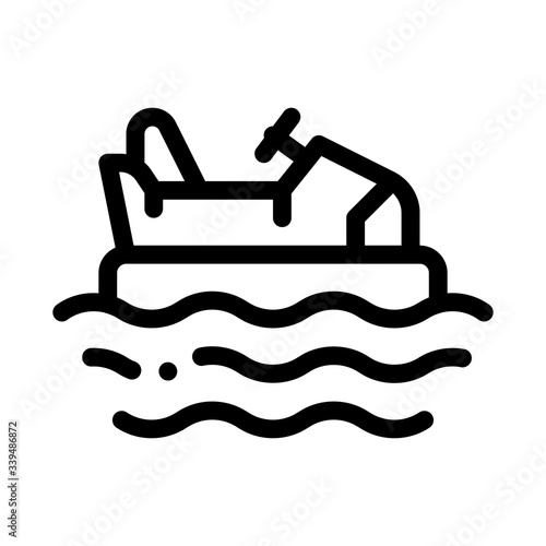bumper water machine icon vector. bumper water machine sign. isolated contour symbol illustration