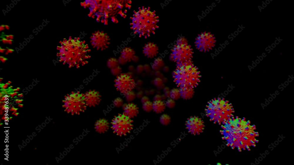 Animated corona virus loop background. Animated corona virus loop background.