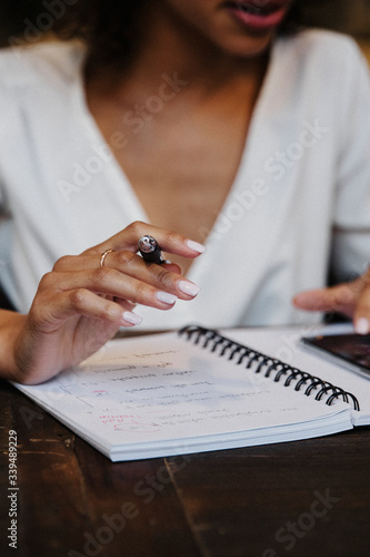 Photography Girl taking notes
