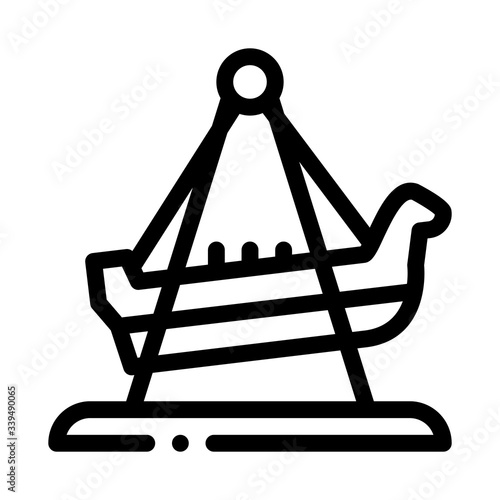 boat swing icon vector. boat swing sign. isolated contour symbol illustration