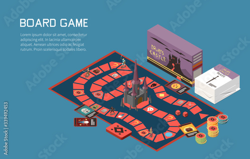 Board Game Isometric Background