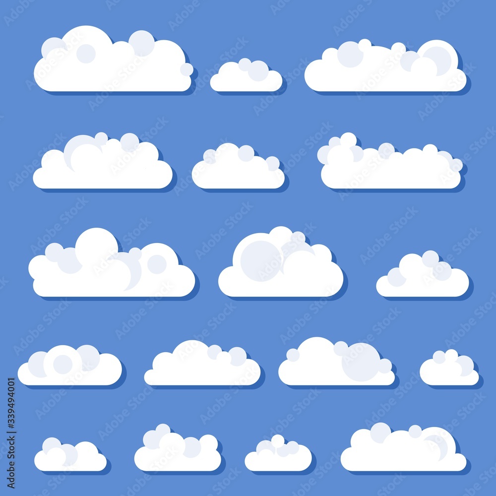 White clouds set White clouds set