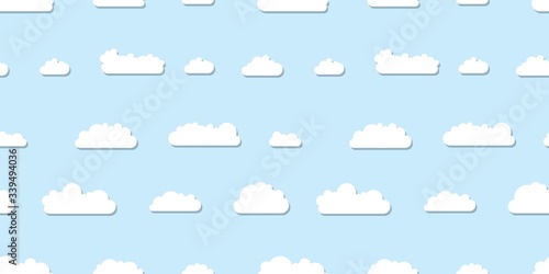 Vector white clouds background