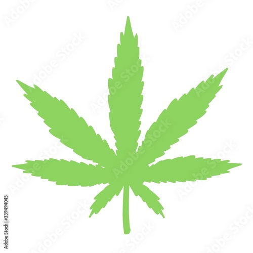 Green cannabis leaf
