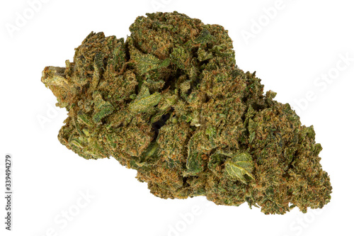 marijuana leaf isolated on white background