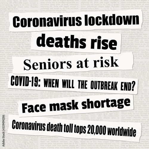 Covid-19 pandemic newspaper titles