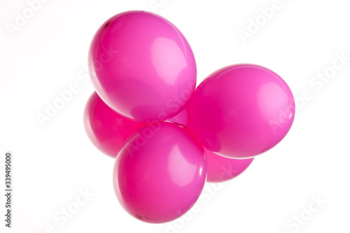 pink balloons isolated on white © krzysztofulanski