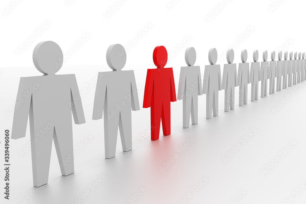 Individuality - business concepts in team Individuality - business concepts in team